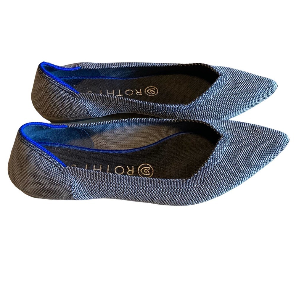 Rothy’s 8 Cloud Grey Birdseye Pointed Toe Ballet Flats Slip On